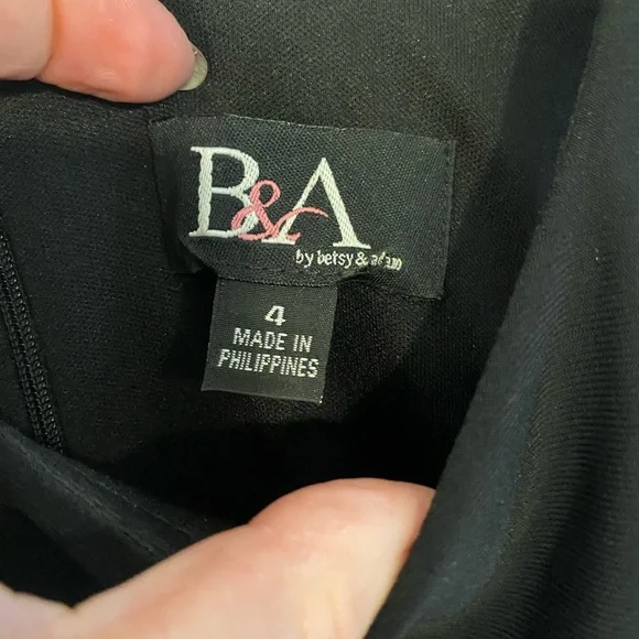 Betsy & Adam Classic Black/Hot Pink Formal - Picture 4 of 7